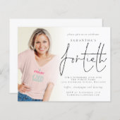 Budgetminimalistische fotobedekking 40e verjaardag (Voorkant / Achterkant)