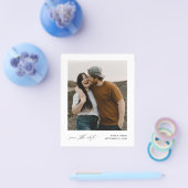 Budgetminimalistische fotobruiloft bespaart datum flyer (Enkel)