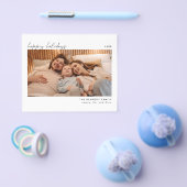 Budgetminimalistische kerstfeestdag fotokaart flyer (Enkel)