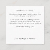 Budgetminimalistische QR-code - uitnodiging voor w (Achterkant)