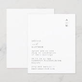 Budgetminimalistische uitnodiging voor het indiene (Voorkant / Achterkant)