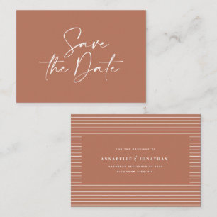 budgettaire handgeschreven trouwaankondiging notitiekaartje