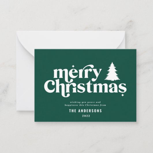 budgettaire kaart voor prettige kerst notitiekaartje (Voorkant)