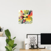 Budgetvriendelijk Levendig Waterverf Bloemen Poste Poster (Thuiskantoor)