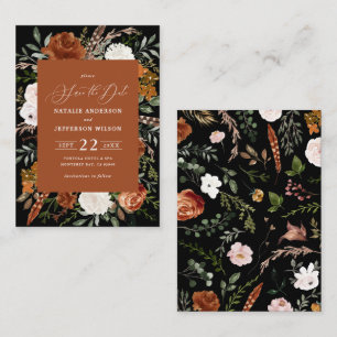 budgetvriendelijke , moderne bruiloft met behoud v notitiekaartje