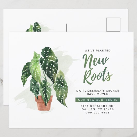 Budgetwijziging van aankondiging adreswijziging (Voorkant / Achterkant)