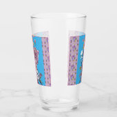 Budgie Aquarelle florale Dames Verre Tumbler (Gauche)