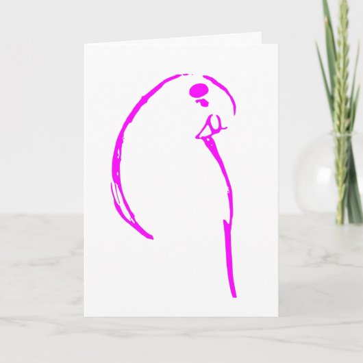 Budgie Birthday Card Kaart (Voorkant)