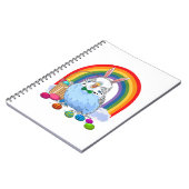Budgie Blue Paraket Easter Eggs Bunny Premium Notitieboek (Linkerzijde)