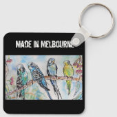 Budgie Budgerigar Bird Made In Melbourne Birds Sleutelhanger (Achterkant)