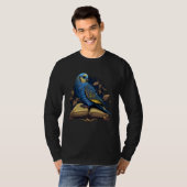 Budgie Budgerigar Book Parakeet Bird Bookworm Read T-shirt (Voorkant volledig)