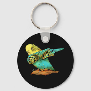 Budgie Budgerigar Dabbing Sleutelhanger