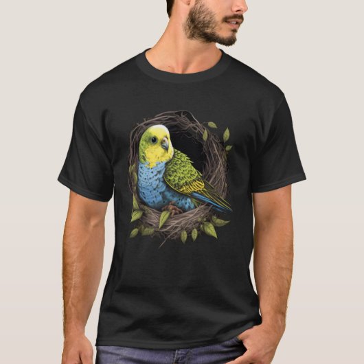 Budgie Budgerigar Parakeet Bird Nest 2 T-shirt (Voorkant)