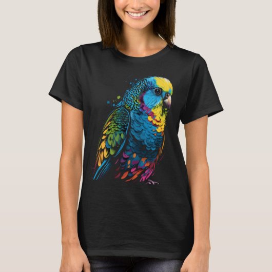 Budgie Budgerigar Parakeet Pet Bird Owner Pop 3 T-shirt (Voorkant)