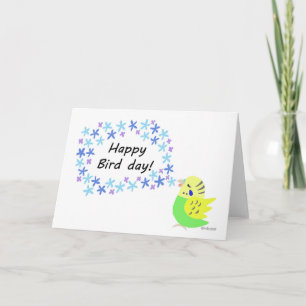 Budgie Budgerigar Parakeet Schattige Vogelverjaard Kaart