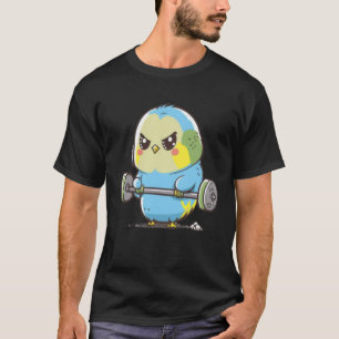 Budgie Budgerigar Paraket Lifting Bodybuilder Gym T-shirt
