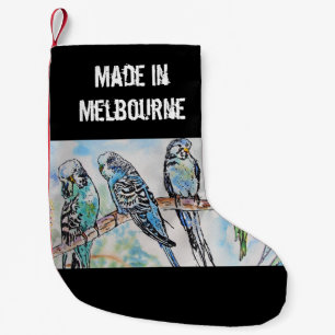 Budgie Budgerigar Vogel Gemaakt In Melbourne Vogel Kleine Kerstsok