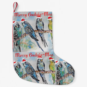 Budgie Budgies Prettig Kerstfeest Kerstsok Kleine Kerstsok
