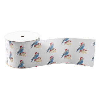 Budgie Christmas Grosgrain Lint