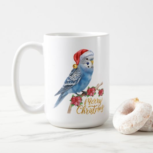 Budgie Christmas Koffiemok (Met donut)