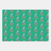 Budgie Christmas Wrapping Paper (Voorkant 3)