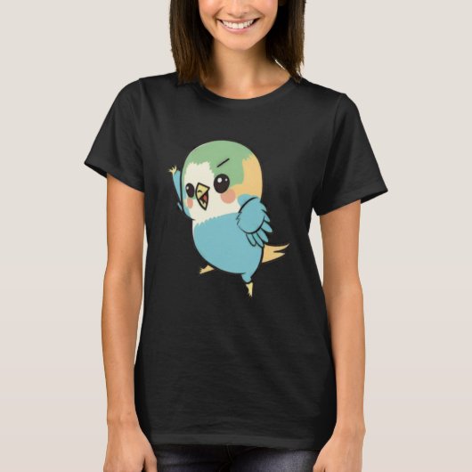 Budgie Dabbing Budgerigar Parakeet Bird Dab Dance T-shirt (Voorkant)