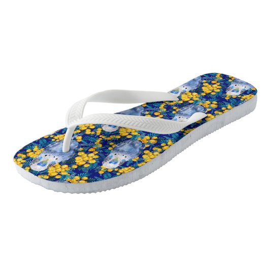 Budgie en Wattle Pattern Teenslippers (Schuin)