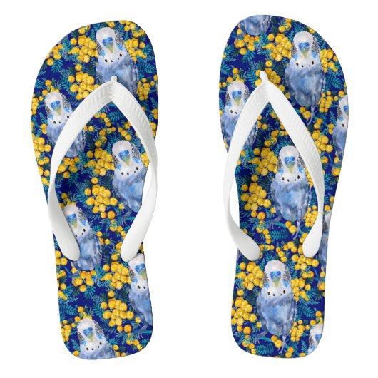 Budgie en Wattle Pattern Teenslippers (Voetbed)