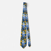 Budgie en Wattle Patterned Stropdas (Voorkant)