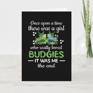 Budgie Girl Gifts Budgie Lover Parakeet Budgerigar Kaart