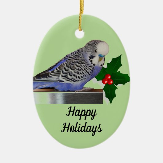 Budgie Holiday Ornament (Voorkant)