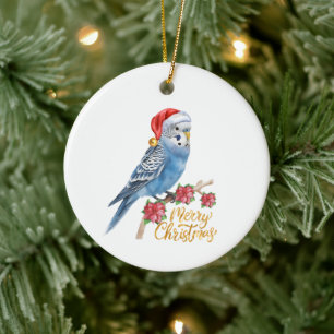 Budgie Kerstmis Keramisch Ornament
