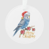 Budgie Kerstmis Ornament (voorkant)