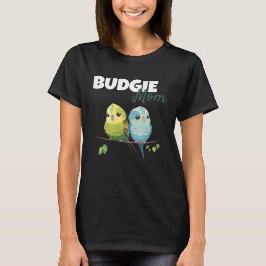 Budgie Mom Budgerigar Parakeet Bird 58 T-shirt (Voorkant)