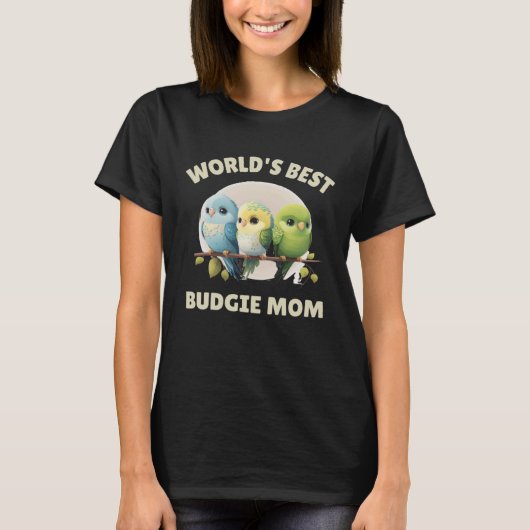 Budgie Mom Budgerigar Parakeet Bird Pullover Hoodi (Devant)