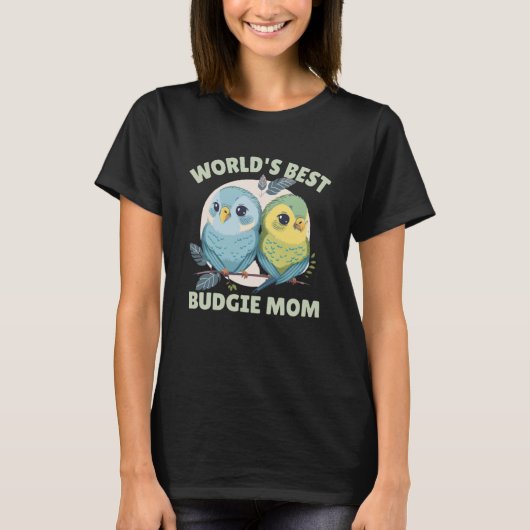Budgie Mom Budgerigar Parakeet Bird Pullover Hoodi (Devant)