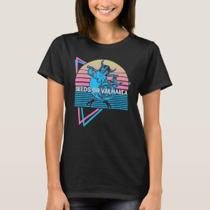 Budgie Parakeet Retro zaden of valhalla T-shirt