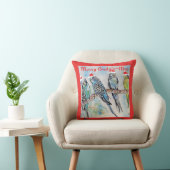 Budgie Parkiet Budgerigar Man Grappig Kerstmis Kussen (Stoel)