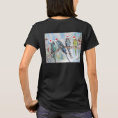 Budgie Parkiet Budgerigar Vrouwen Grappig Kerstmis T-shirt (Achterkant)