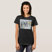 Budgie Parkiet Budgerigar Vrouwen Grappig Kerstmis T-shirt (Voorkant volledig)