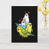 Budgie Parrot Kaart (Gele Bloem)