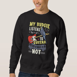 Budgie Plays Guitar Parrot Budgerigar Budgie Guita Trui