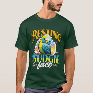 Budgie Resting Budgie Gezicht Parkiet Vogelliefheb T-shirt