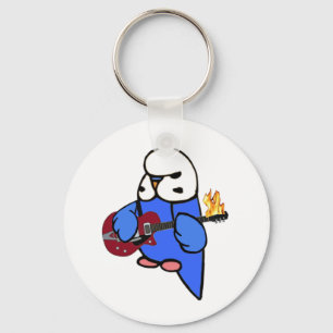 Budgie Rocks-Red Guitar Sleutelhanger