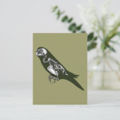 Budgie skeleton briefkaart (Staand voorkant)