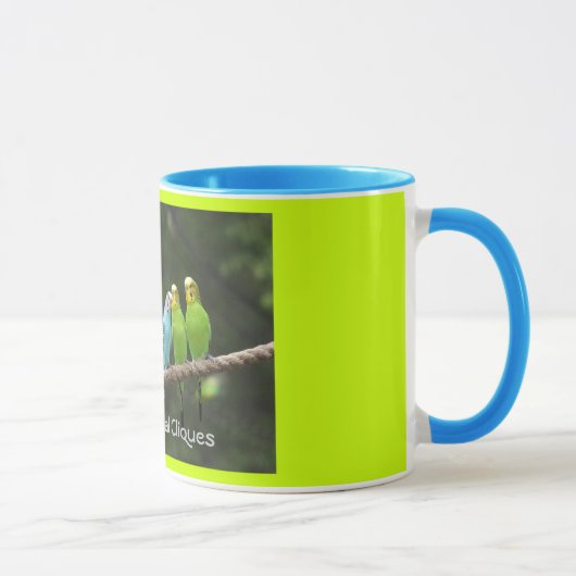 Budgie Social Cliques Coffee Mug (Droite)
