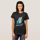 Budgie Unicorn Budgerigar Parakeet Bird T-shirt (Voorkant volledig)