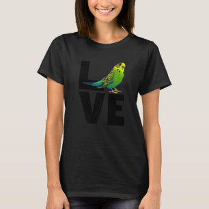 Budgie voor mannen Boedgerigar Parrot Puffin Para T-shirt