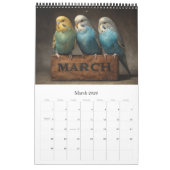 BUDGIES 2026 Parakeets Art Kalender (Mar 2026)