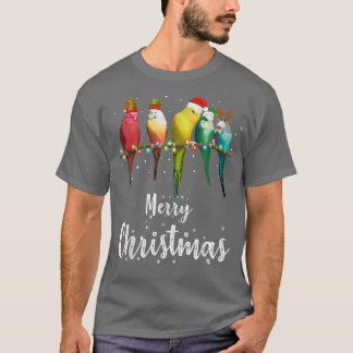 Budgies Bird Merry Kerstry T-shirt